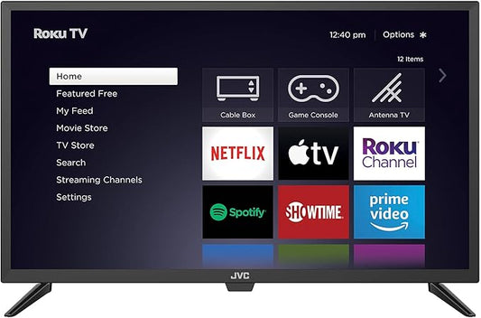 JVC 32-Inch 720p HD LED Roku Smart TV with Voice Control App, Airplay, Screen Casting, & 300+ Free Streaming Channels (LT32MAW2)