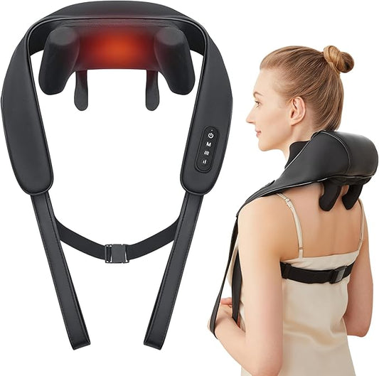 Cordless Neck and Shoulder Massager with Soothing Heat, Upgarded 6D Deep Tissue Kneading, Shiatsu Massager for Neck,Shoulder,Back, Gifts for Men Women Mom Dad