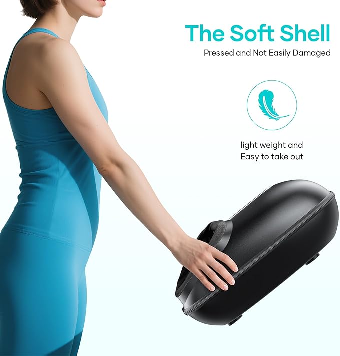 New Shiatsu Foot Massager with Heat, Vibration,Rolling Compression Feet Massager Machine, 3-Level Adjustable, Full Wrap & Knead, Easy to Use for Daily Relaxation, Pain Relief, Portable for Family