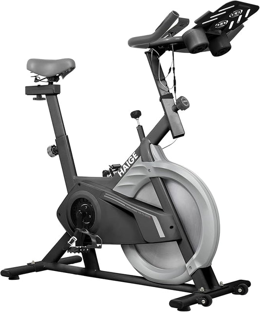 Exercise Bike for Home Gym, Magnetic Indoor Cycling Bike with 300 lbs Weight Capacity, Low Noise, Stationary Bikes with Tablet Mount and Adjustable Seat for Weight Loss, Digital Display with Pulse