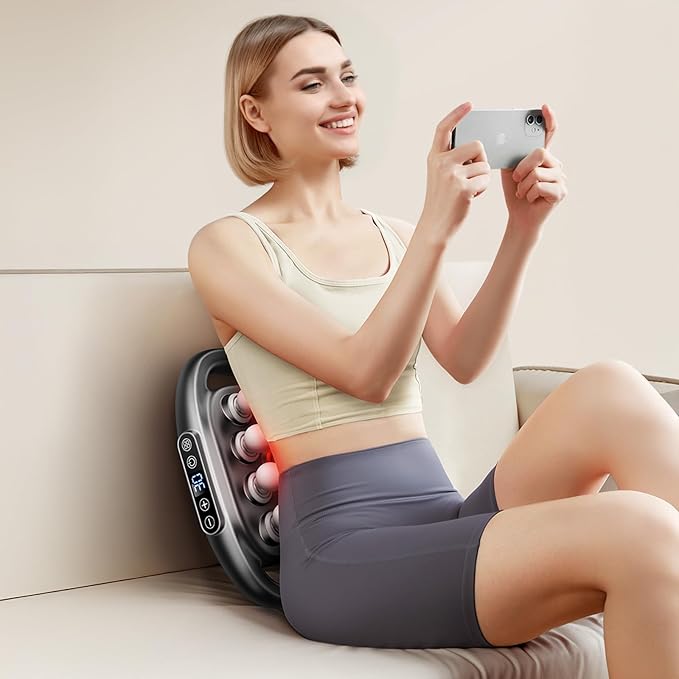 16-Drive Massage Gun Deep Tissue - 2025 Upgrade 8-Head Back Muscle Massager with 3 Modes & 30 Intensities, Portable Quiet Percussion Massager for Legs, Waist, Back, Neck, Buttocks Muscles Pain Relief