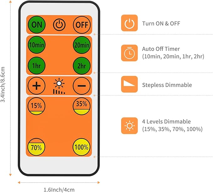 LED Wall Mounted Bedside Reading Light with Wireless Remote Control, White Flexible LED Bedroom Wall Spot Lamp, Dimmable Neutral White 4000K Lighting, Timer Function, 5V2A USB Output