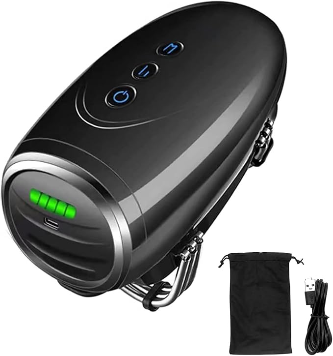 Cordless Handheld/Barber Massager Massager, Charge Neck/Legs/Hand/Face Massager, 2 Massage Nodes 2600AMH （Black）