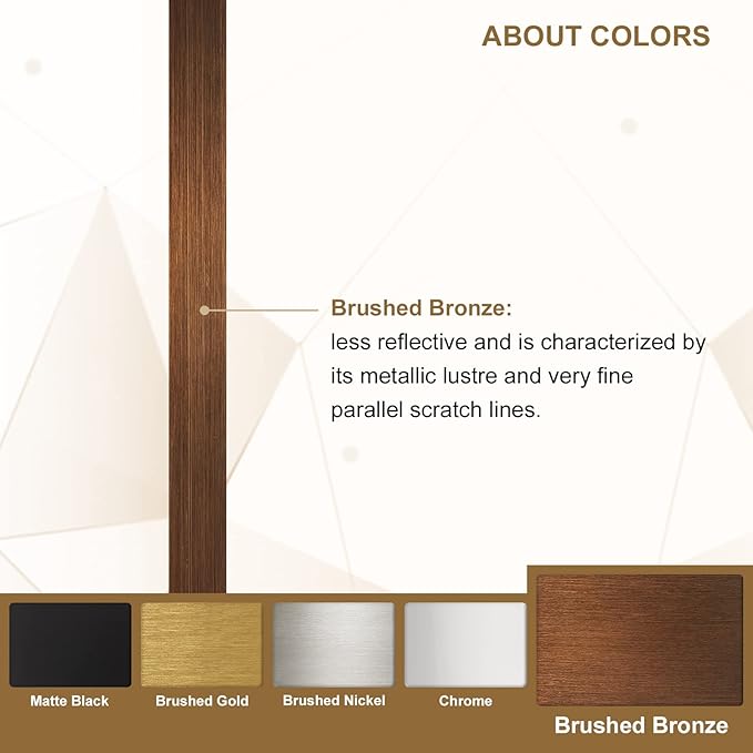 ANDY STAR 24x32 INCH Bronze Bathroom Mirror, Rounded Rectangle Oil Rubbed Bronze Mirrors for Bathroom,Tube Metal Framed, 1'' Deep Wall Mounted Vertically/Horizontal