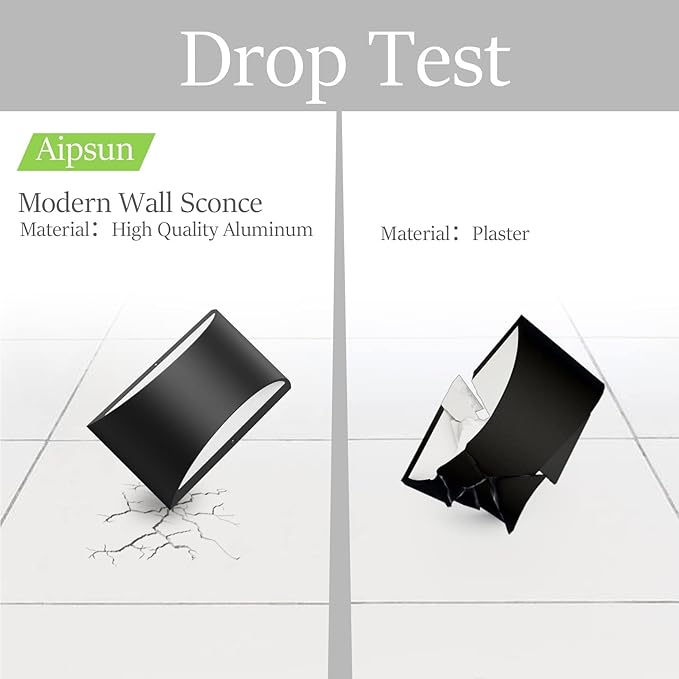 Aipsun Indoor Black Modern LED Wall Sconce Interior Wall Lights Set of 2 Hardwired Up and Down Wall Mount Light for Living Room Bedroom Hallway Corridor Cool White 6000K(with G9 Bulbs)