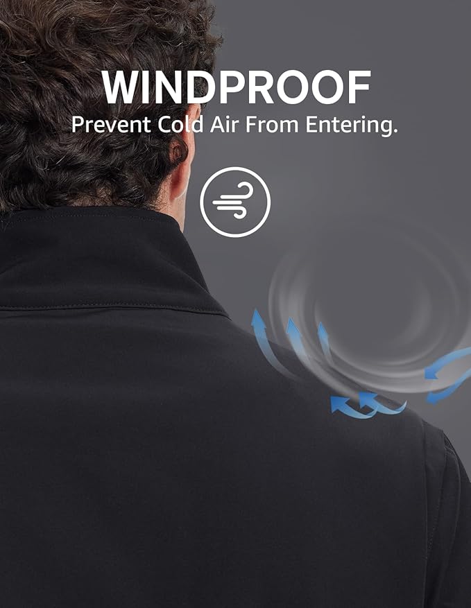 fit space Men's Athletic Insulated Jacket Lightweight Fleece Outerwear Windbreaker Running Cycling Hiking