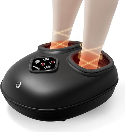 COMFIER Shiatsu Foot Massager with Heat, Electric Foot Massager for Neuropathy,Rolling Compression,Plantar Fasciitis Relief,Extra Large Foot Up to Size 14,Gift for Women/Men