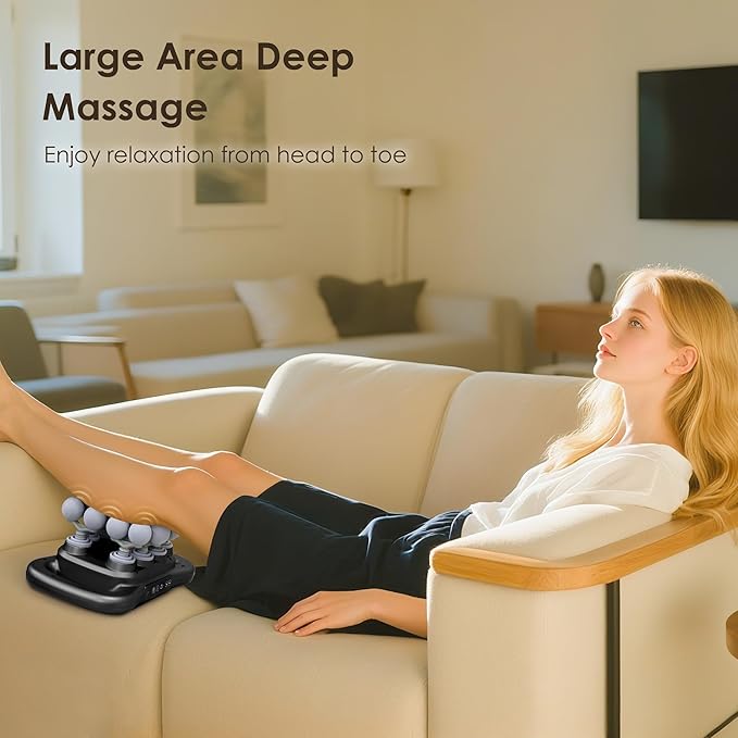 16-Head Massage Gun Set, Deep Tissue Percussion Massager, Electric Massage Tools with 9 Styles & Levels, Black