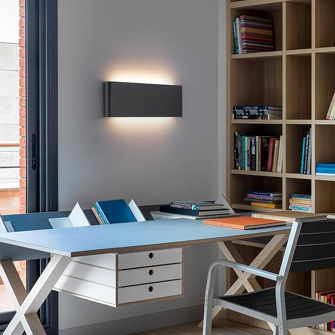 Bathroom Vanity Light, 15W Dimmable LED Wall Lamp, 5 CCT Adjustable（3000K-6500K, 2 Pack Black Modern Wall Sconce lamp,Up and Down Wall Lighting for Bedroom, Above Dressing Table