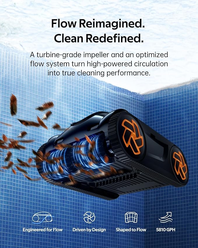 (2025 Upgrade) iGarden Pool Cleaner K60, 6H Cordless Robotic Pool Vacuum for Inground & Above Ground Pools, AI Timer, Smart Navigation, Floor, Walls&Waterline Scrubber, Touchscreen, Auto-Parking