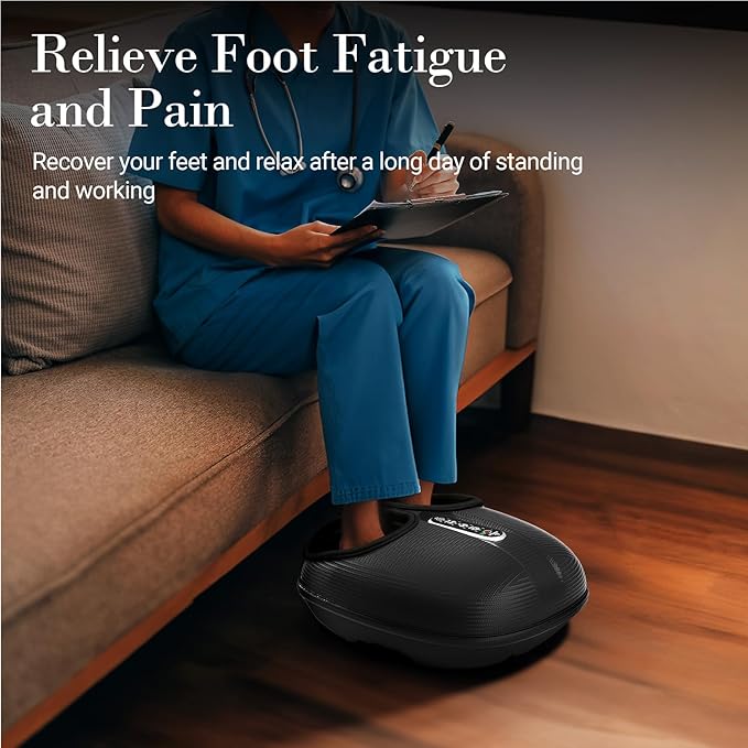 Foot Massager with Heat FSA Eligible HSA, Shiatsu Feet Massager with Remote Control, Multi-Level Compression Deep Knead Foot Massage for Neuropathy & Plantar Fasciitis, Fits Up to 13", Gifts