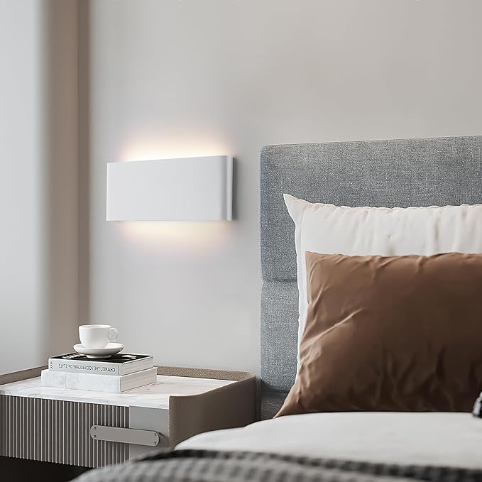 Bathroom Vanity Light, 15W Dimmable LED Wall Lamp, 5 CCT Adjustable（3000K-6500K, 2 Pack White Modern Wall Sconce lamp,Up and Down Wall Lighting for Bedroom, Above Dressing Table