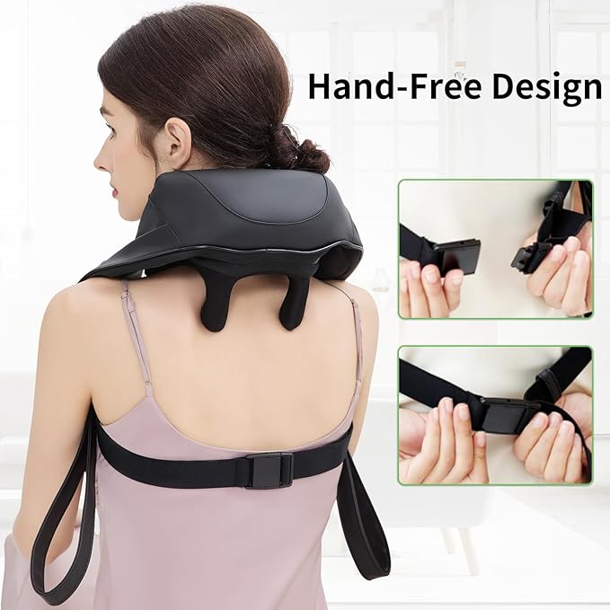 Shiatsu Neck and Back Massager with Heat, Upgraded 2600mAh Cordless Shoulder Massager Deep Tissue 6D Kneading with Carry Bag, Massages Pillow for Neck, Back, Shoulder, Body Gifts for Mom Dad