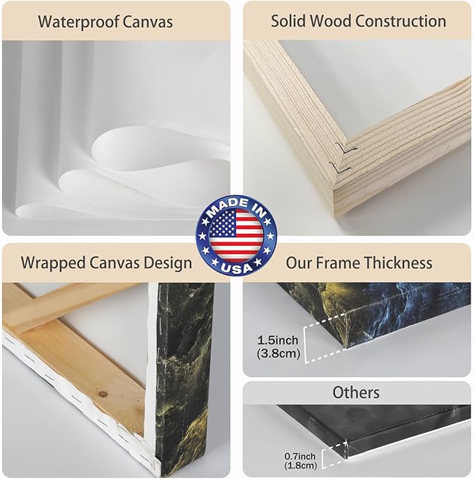 superbpag Vintage Kitchen Canvas Wall Art Yellow Sunflower Painting Picture Wall Decor for Kitchen Dining Room, Ready to Hang - 1.5 Inch Thickness