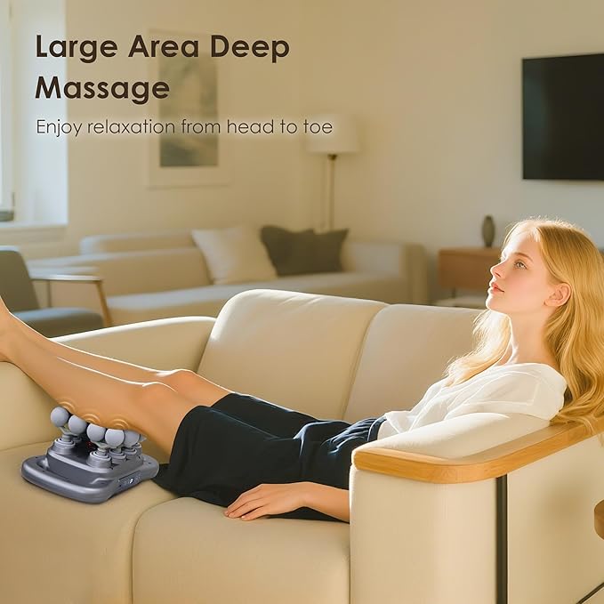 16 Head Massage Gun Set, Deep Tissue Percussion Massager, Electric Massage Tools with 9 Styles & Levels, Dark Grey