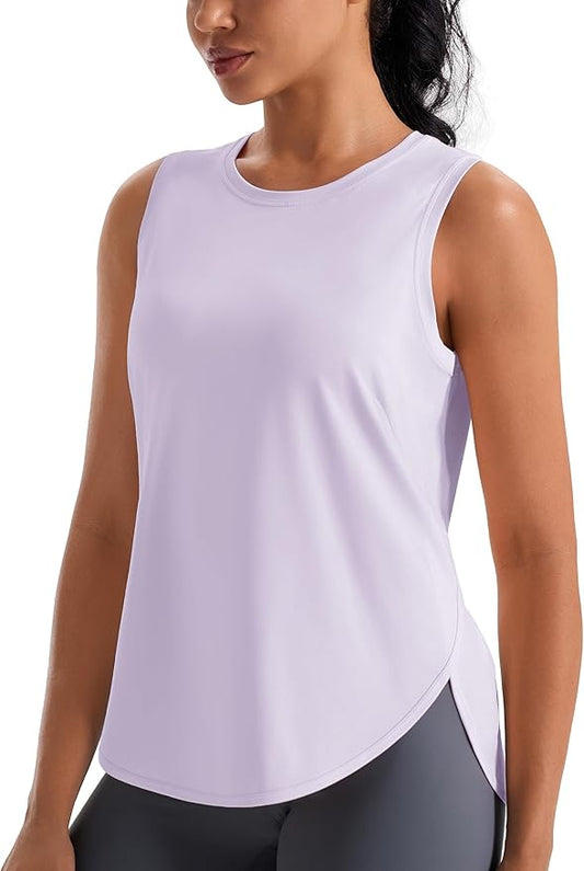 JOYSPELS Ice Silk Workout Tank Tops for Women Cool-Dry Sleeveless Loose Fit Yoga Shirts Athletic