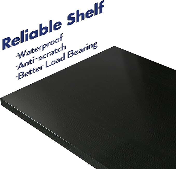 NUMENN 6 Tier Bookshelf, Tall Bookcase Shelf Storage Organizer, Modern Book Shelf for Bedroom, Living Room and Home Office, Black