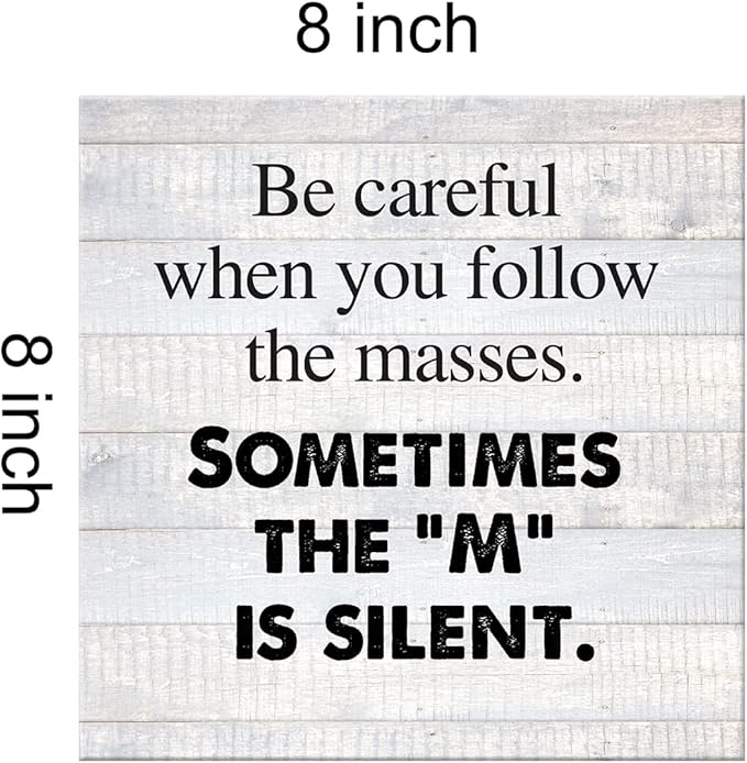 Funny Sarcastic Office Decor Farmhouse Canvas Wall Art Be Careful When You Follow Sign Painting Poster Plaque Rustic Print Home Office Decoration (8