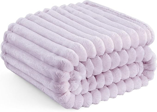 Bedsure GentleSoft Lavender Fog Twin Blanket for Bed - Cozy Soft Blankets for Women, Cute Large Throws for Girls, 66x90 Inches