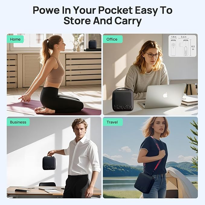 Massage Gun with Heat Function, 5 Adjustable Speed & 5 Massage Head for Deep Tissue Pain Relief, Portable Muscle Massager for Athletes, Compact Percussion Gun