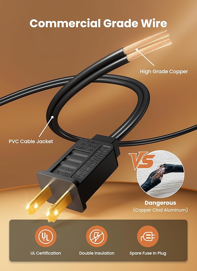 Outdoor String Lights 25 Feet G40 LED Patio Lights, Plug-in, 13 Plastic Edison Bulbs(1 Spare), Waterproof Connectable Hanging Light for Backyard Porch Balcony Party Decor, E12 Base, Black