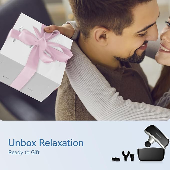 KingPavonini Mini Massage Gun with All-in-One Storage Case, FSA HSA Eligible, Pocket-Sized Small Massage Gun Deep Tissue, 0.5 lbs Portable Percussion Massager for Travel, Gym, Gift for Women Men