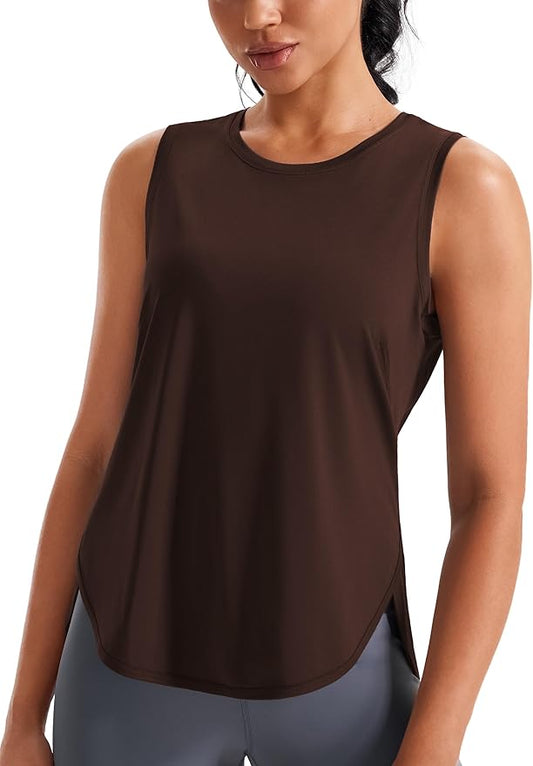 JOYSPELS Ice Silk Workout Tank Tops for Women Cool-Dry Sleeveless Loose Fit Yoga Shirts Athletic