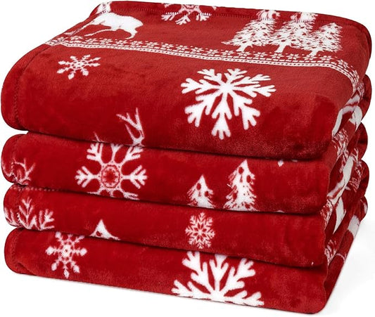 PHF Printed Fleece Blanket Queen Size, No Shed No Pilling Ultra Soft Plush Cozy