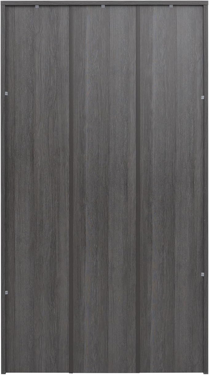 STARY 5 Shelf Carbon Black Bookcase 60 inch Tall Wood Bookshelf for Bedroom