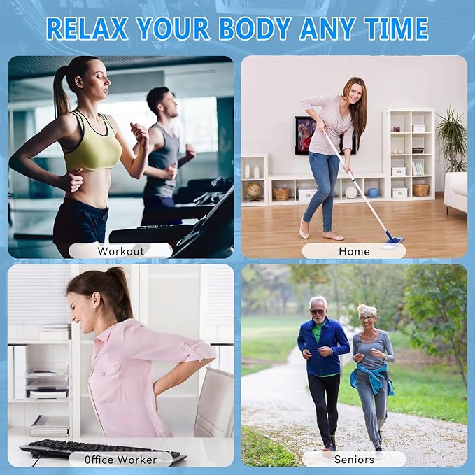 Massage Gun, Muscle Massage Gun for Athletes Handheld Electric Deep Tissue Back Massager, Percussion Massage Device for Pain Relief with 30 Speed Levels 9 Heads