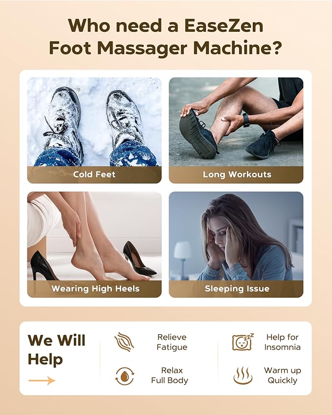 Shiatsu Foot Massager Machine with Heat, Deep Kneading, 2025 Upgrade Electric Foot Massager for Plantar Fasciitis, Neuropathy, Decent Gifts for Dad, Man, Fits up to Size 14