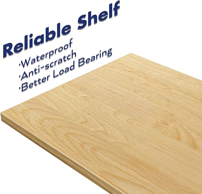 NUMENN Bookshelf, 5 Tier Bookshelfs, Home Office Bookcase Shelf Storage Organizer, Free Standing Storage Shelving Unit for Bedroom, Living Room and Home Office, Natural