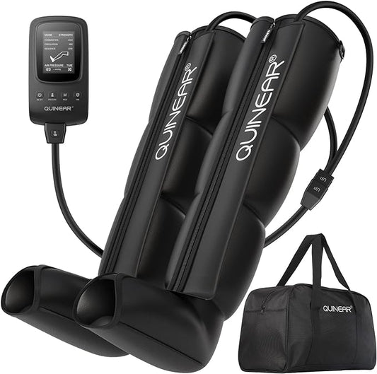 QUINEAR Air Compression Recovery System, Professional Sequential Device for Massage Therapy, Foot and Leg Recovery Boots to Improve Circulation for Athletes, FSA-HSA Eligible (Medium)