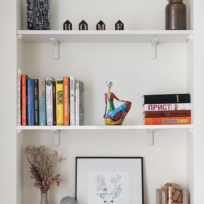 Octdays Art Female Sculpture Figurines, Abstract Woman Statue for Home Decor, Modern Colorful Sculpture Decorations for Living Room Shelf Office Cabinet Accents (Colorful-A)