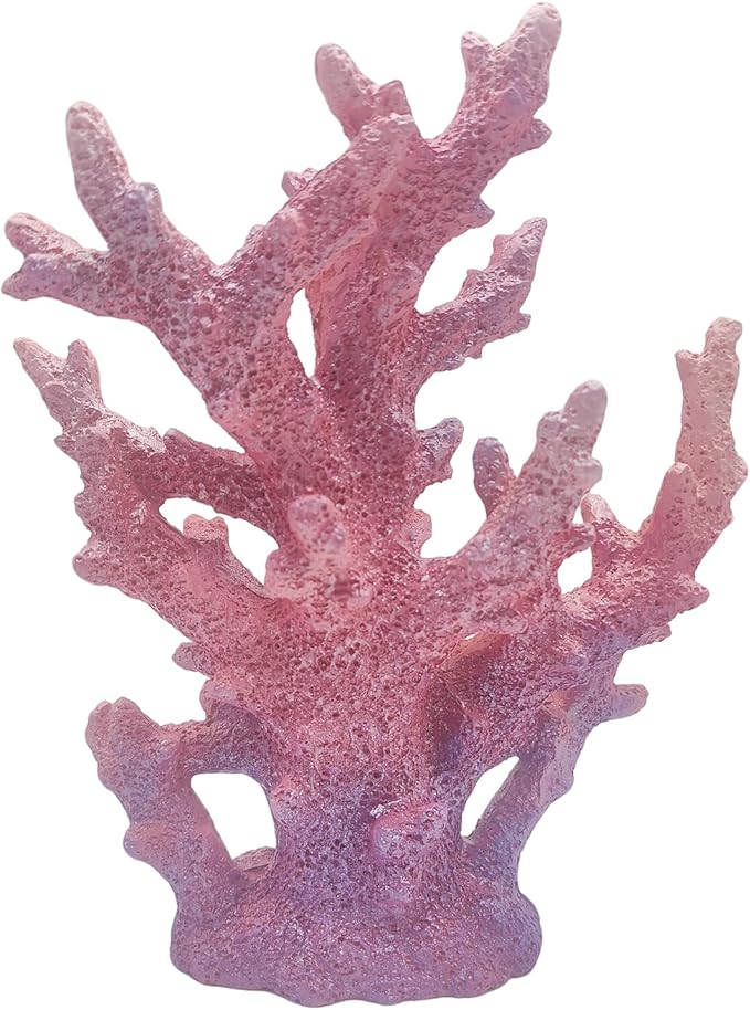 Beach Coastal Decor Coral Reef Home Decor Coral Statue Sculpture Home,Desk,Bathroom,Desktop Shelf Statue,Marine Themed Gifts (Gradient Purple Coral)