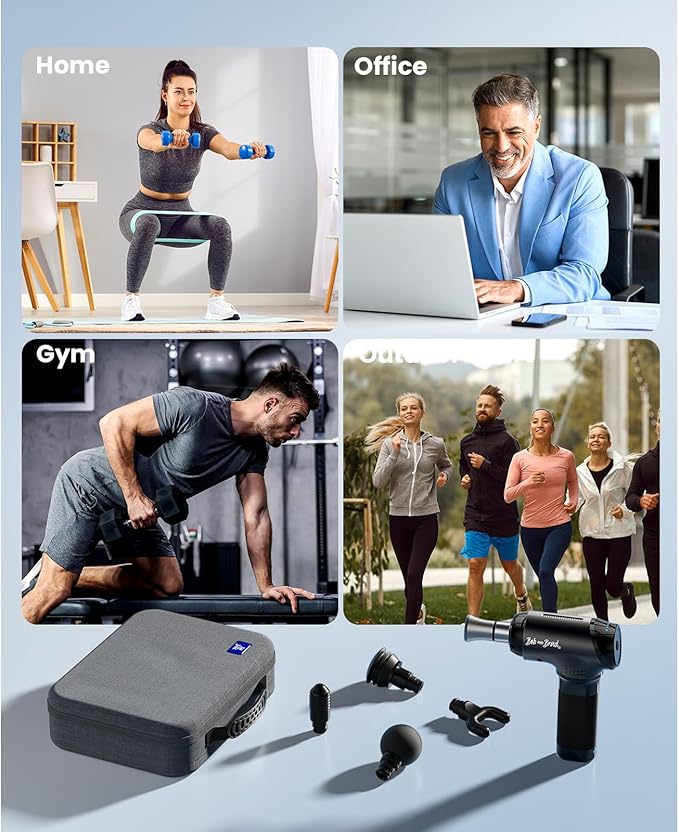 BOB AND BRAD T2 Max Massage Gun Deep Tissue with Metal Head, Professional Muscle Massage Gun Portable Percussion Electric Massager for Athletes for Home Gym Pain Relief