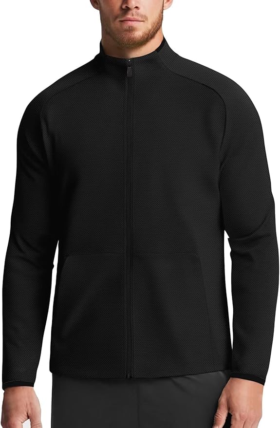 Zengjo Men's Track Jackets Full Zip Running Athletic Workout Lightweight Windproof Jacket with Zipper Pockets Quick Dry