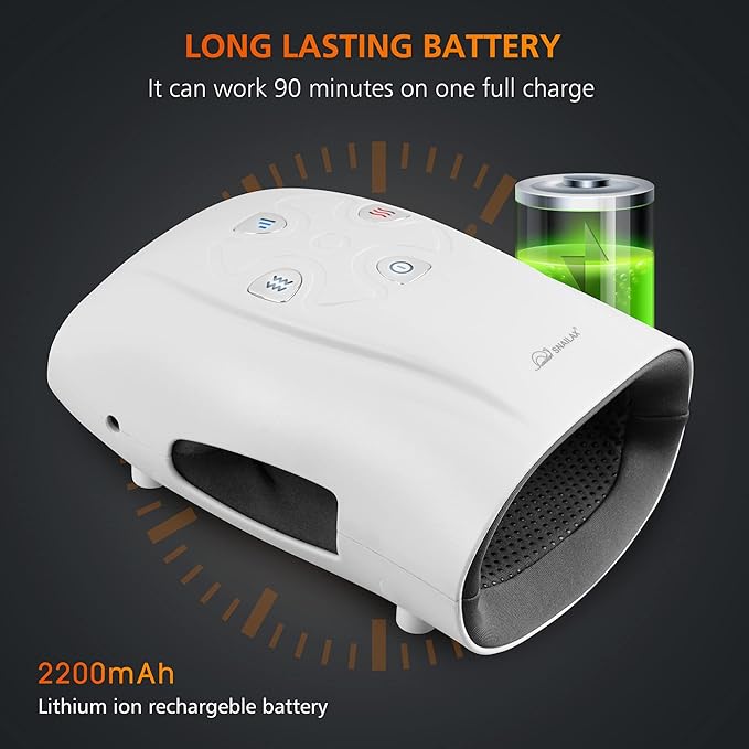 Snailax Hand Massager with Heat and Compression, Vibration, Cordless Hand Massager, 3 Compression Intensities, Rechargeable, Gifts for Women, Men, Mom