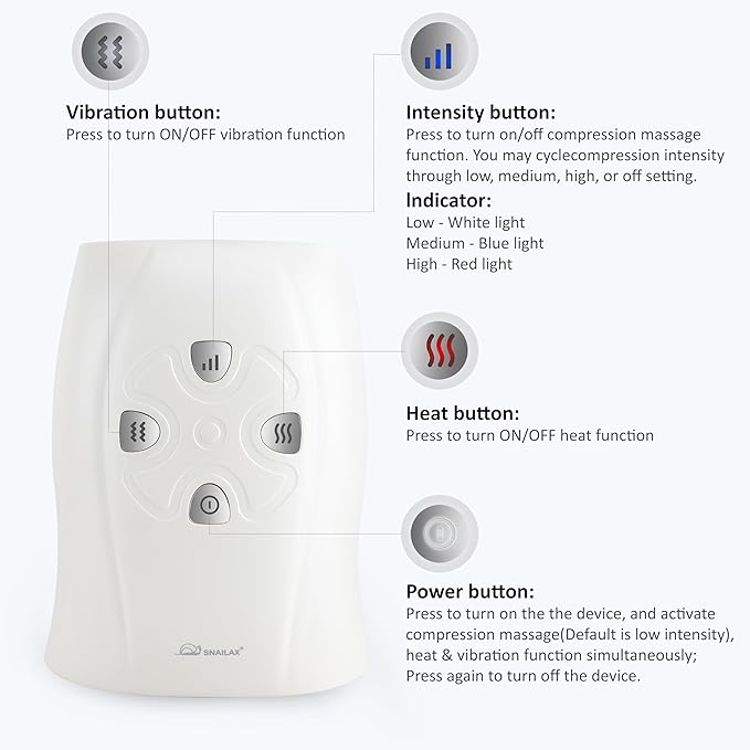 Snailax Hand Massager with Heat and Compression, Vibration, Cordless Hand Massager, 3 Compression Intensities, Rechargeable, Gifts for Women, Men, Mom