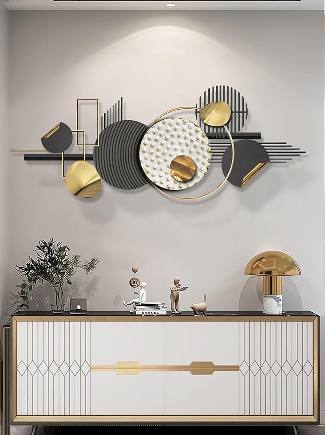 Wall Art Decor Wall Art Framed Minimalist Abstract Geometric Wall Sculptures Decoration Large Size 59 × 20 Inch Wall Decor Aesthetic Bathroom Bedroom Living Room Kitchen Home Office Wall Hanging