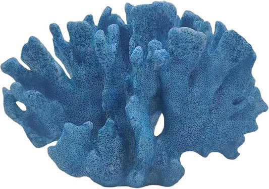 Coral Reef Decor Home Statue,Coastal Beach Nautical Decor,Aquarium、Desk、Bathroom、Room、Shelf Statue,Ocean Themed Gifts (D-Deep Blue)