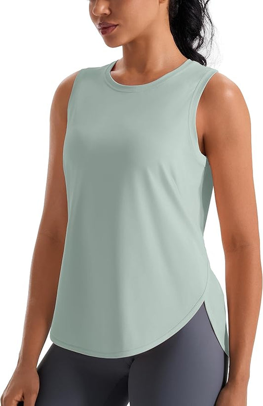 JOYSPELS Ice Silk Workout Tank Tops for Women Cool-Dry Sleeveless Loose Fit Yoga Shirts Athletic