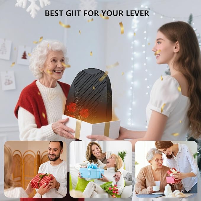 Back Massager with Heat, 4D Kneading Back Massager for Pain Relief Deep Tissue, Massagers for Neck, Back & Shoulder, Gifts for Men Women Mom Dad, Stress Relax at Home Office and Car