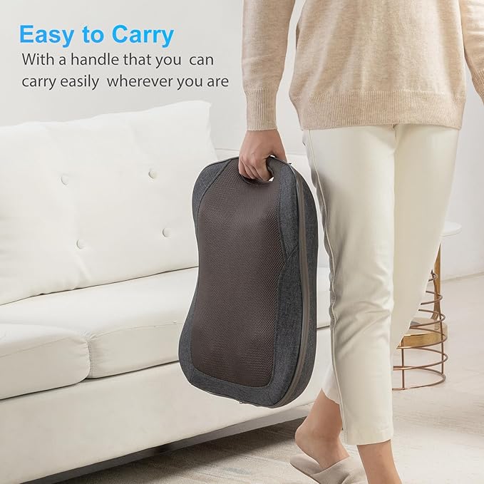 CooCoCo Shiatsu Back Massager with Heat, 2025 Birthday Gifts for Mom Dad, FSA Eligible Massager for Lower Back Pain Relief, Deep Tissue Kneading Massage, Christmas Gifts for Men Women Husband, HSA