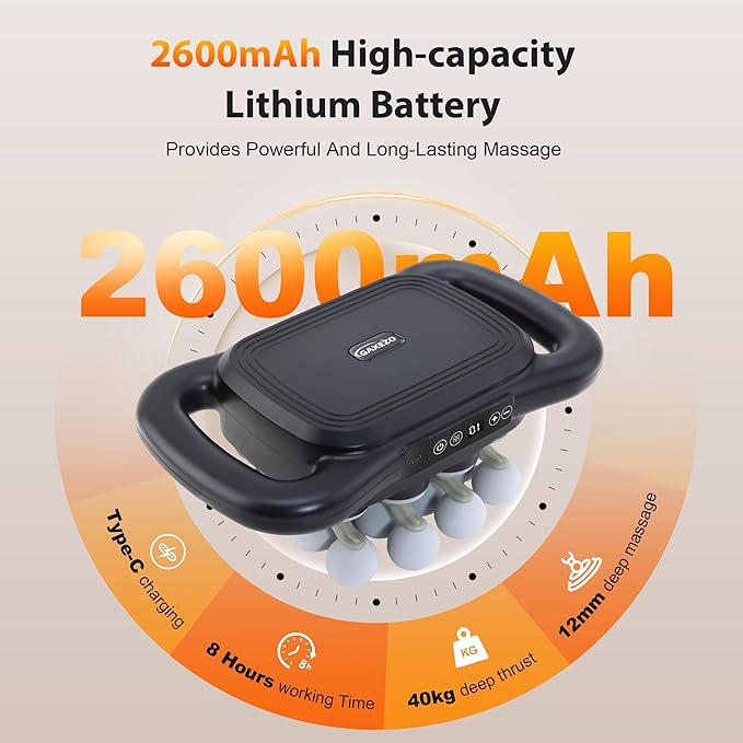 16-Head Massage Gun Set, Deep Tissue Percussion Massager, Electric Massage Tools with 9 Styles & Levels, Black