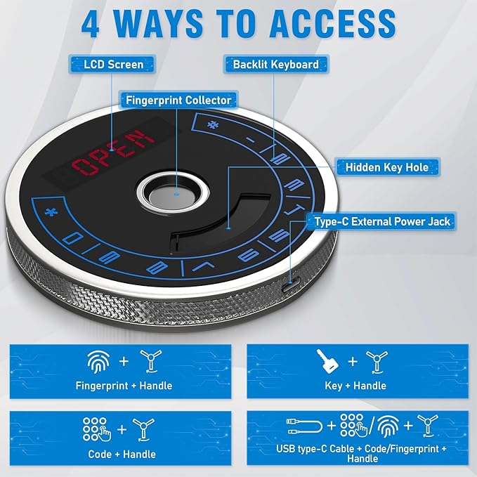 15-20 Gun Safe, Large Fingerprint Gun Safe for Rifles and Pistols, Unassembled Gun Cabinet with Adjustable Shelf & Gun Rack, Gun Safes for Home and Shotgun, Gun Cabinet with Mute Function & Dual Alarm