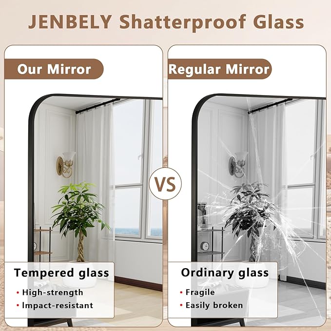 Matte Black Mirror, 26"x38" Rectangle Bathroom Mirror, Metal Frame Rectangle Corner Vanity Mirror, Wall Mounted Mirror for Modern, Living Room, Bedroom, Horizontal Or Vertical