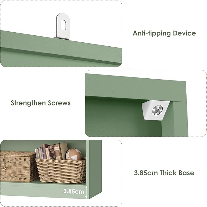 83.6" Tall Bookshelf and Bookcase, 7-Tier Extra Large Bookshelf with Double Storage, 14 Open Display Shelves for Home Office, Study and Living Room, Green