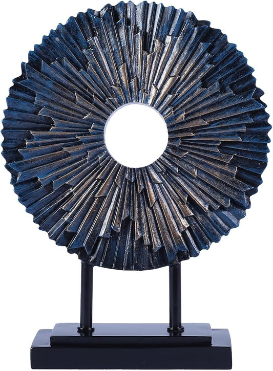 Minimalist Round Statue Above Cabinet Decor Kitchen, Modern Decorative Sculpture Home Decorations for Living Room Coffee Table, Office Decor Items, Center Pieces Decoration (Blue)