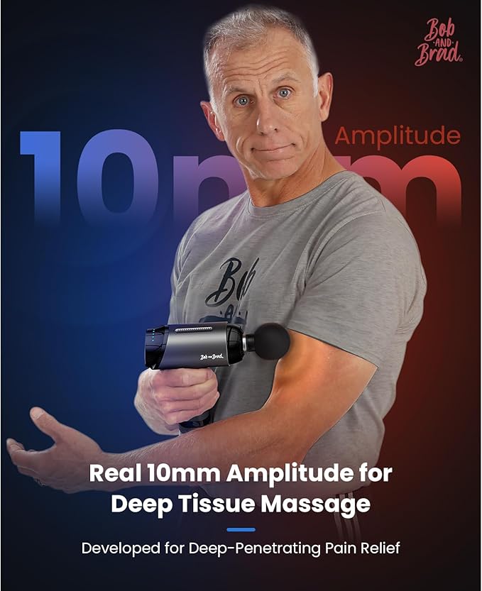 BOB AND BRAD T2 Pro Massage Gun with Heat and Cold, Deep Tissue Percussion Massager Gun, Muscle Massager, Electric Back Massagers for Professional Athletes Home Gym, FSA and HSA Eligible